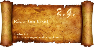 Rácz Gertrúd névjegykártya
