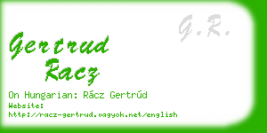 gertrud racz business card